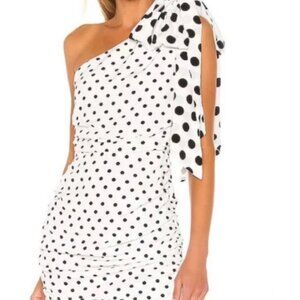 Lovers + Friends Polka Dot One-Shoulder Dress